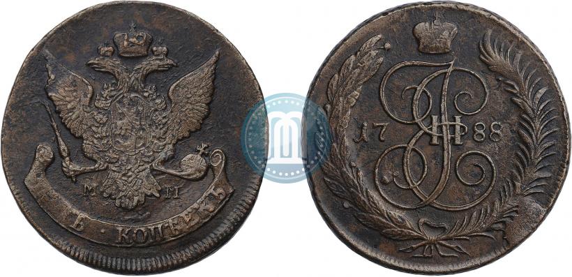 Фото 5 копеек 1788 года ММ 