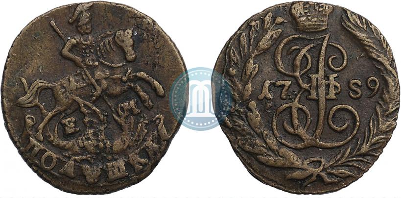 Фото Полушка 1789 года ЕМ 