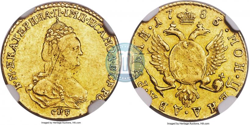 Picture 2 roubles 1785 year СПБ 