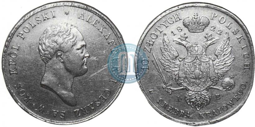 Picture 10 złotych 1822 year IB 