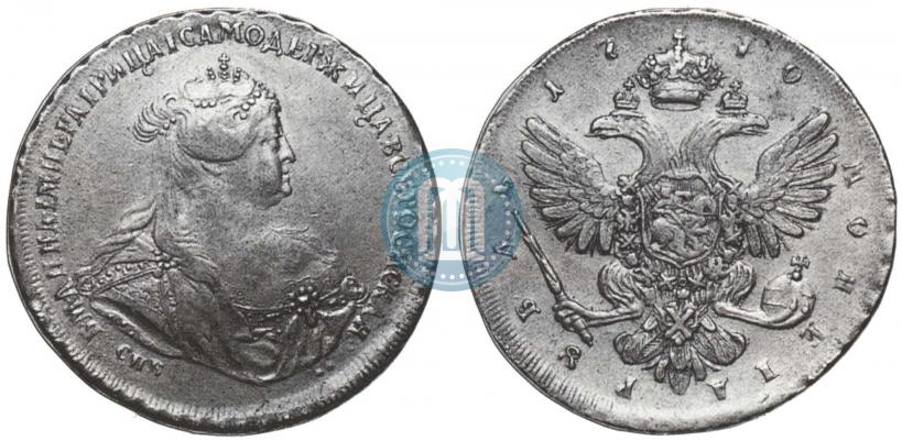Фото 1 рубль 1740 года СПБ "Петербургский тип"