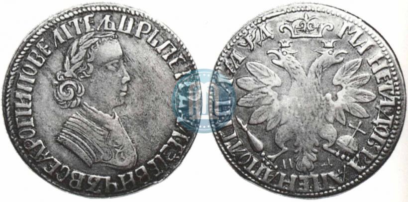 Фото Полтина 1704 года МД "Портрет работы Ф. Алексеева"