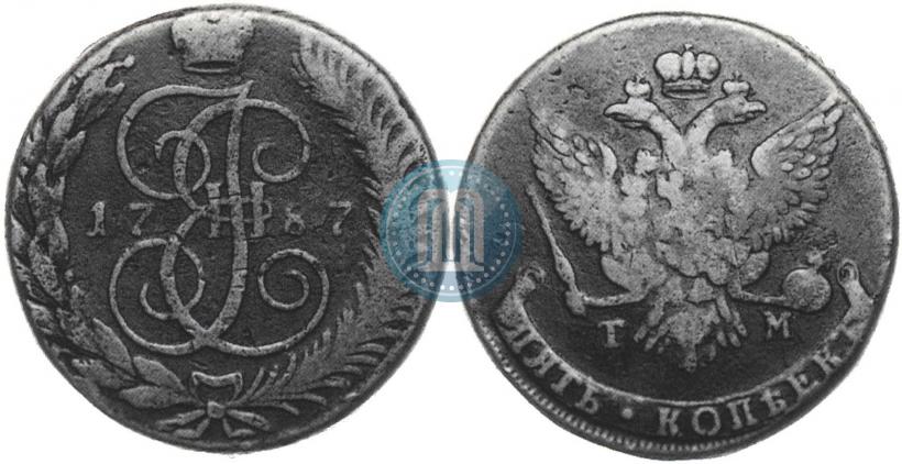 Фото 5 копеек 1787 года ТМ 