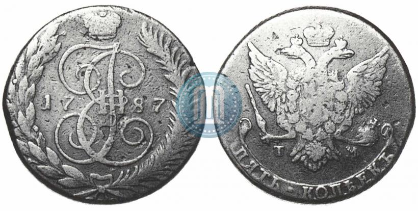 Фото 5 копеек 1787 года ТМ 