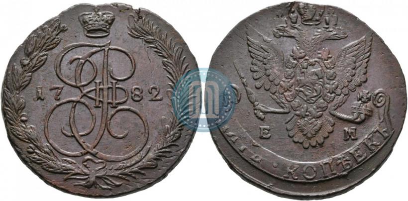 Фото 5 копеек 1782 года ЕМ 