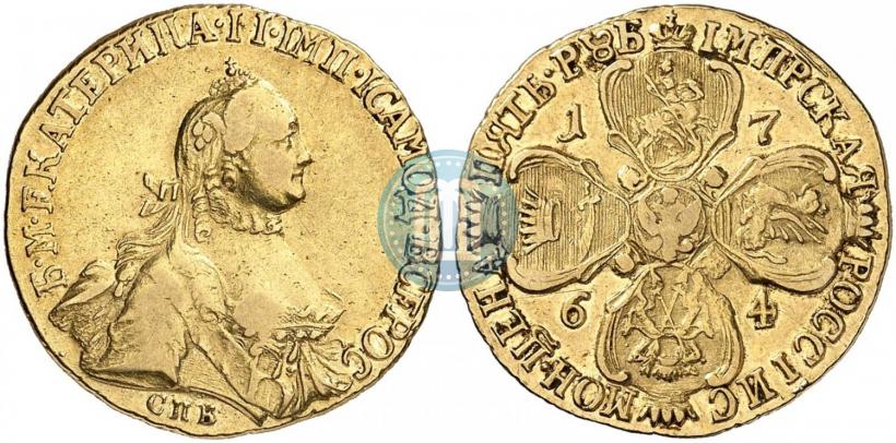 Picture 5 roubles 1764 year СПБ 
