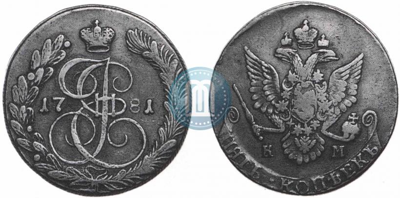 Picture 5 kopecks 1781 year КМ 