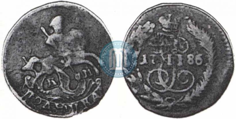 Фото Полушка 1786 года КМ 