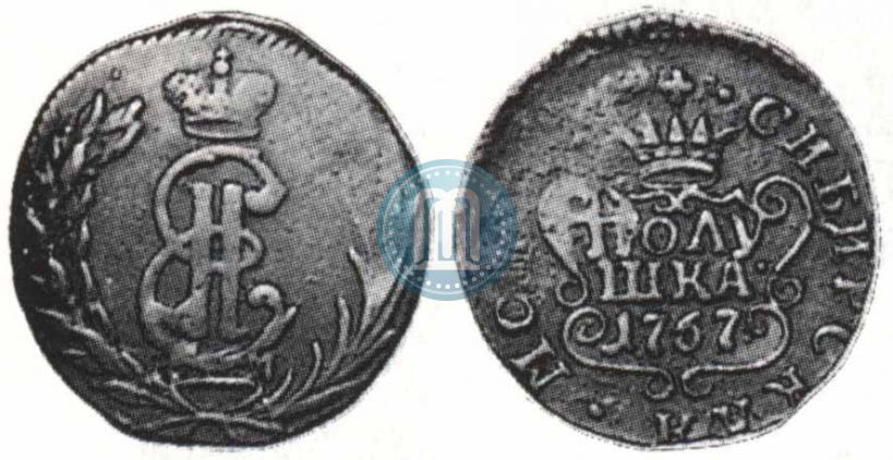 Фото Полушка 1767 года КМ 