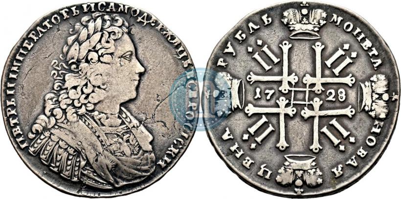 Picture 1 rouble 1728 year  "Type of 1728"