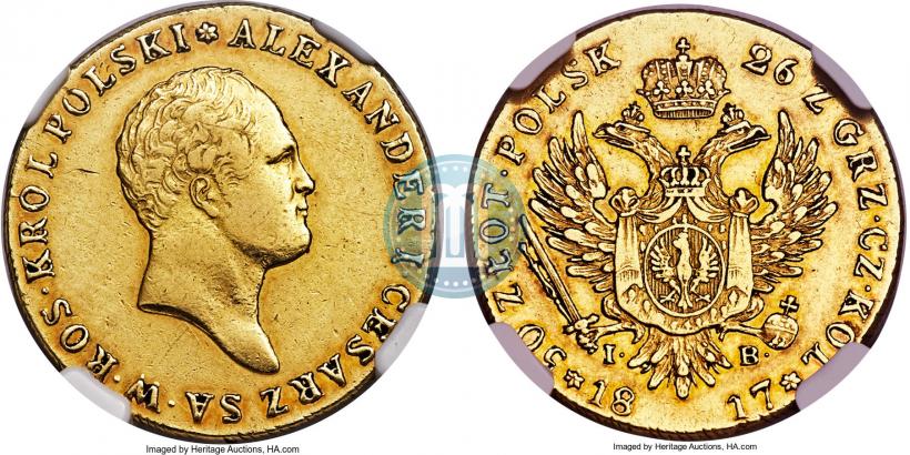 Picture 50 złotych 1817 year IB 