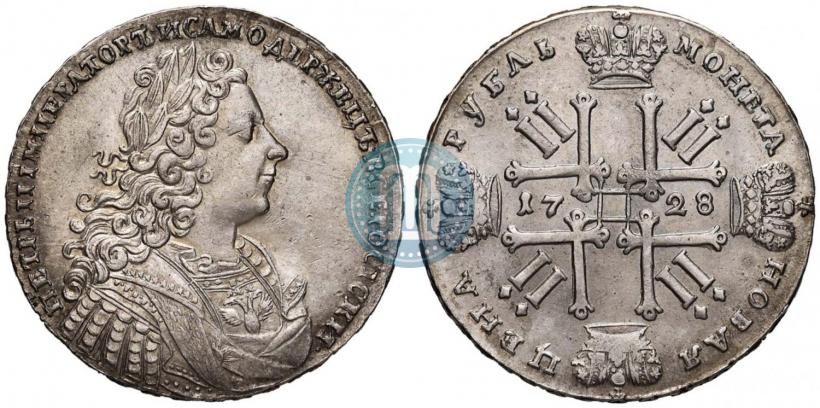 Фото 1 рубль 1728 года  "Тип 1728"