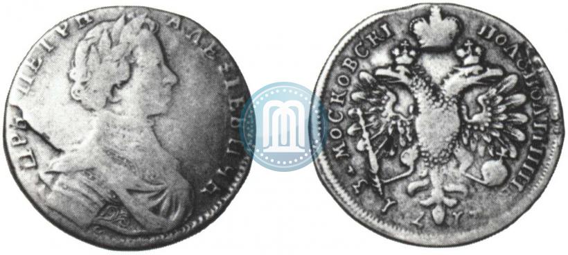 Фото Полуполтинник 1713 года G "Портрет работы С. Гуэна"