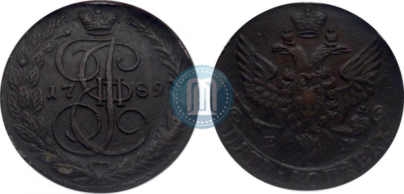 Фото 5 копеек 1789 года ЕМ 