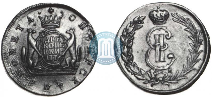 Фото 2 копейки 1776 года КМ 