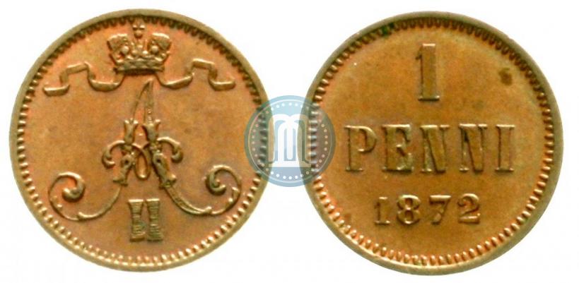 Фото 1 пенни 1872 года  