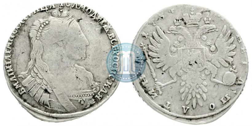 Picture Poltina 1734 year  "Type of 1735"