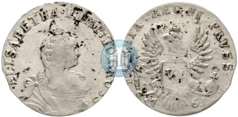 Picture 6 groszy 1761 year  