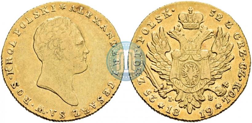 Picture 25 złotych 1819 year IB 