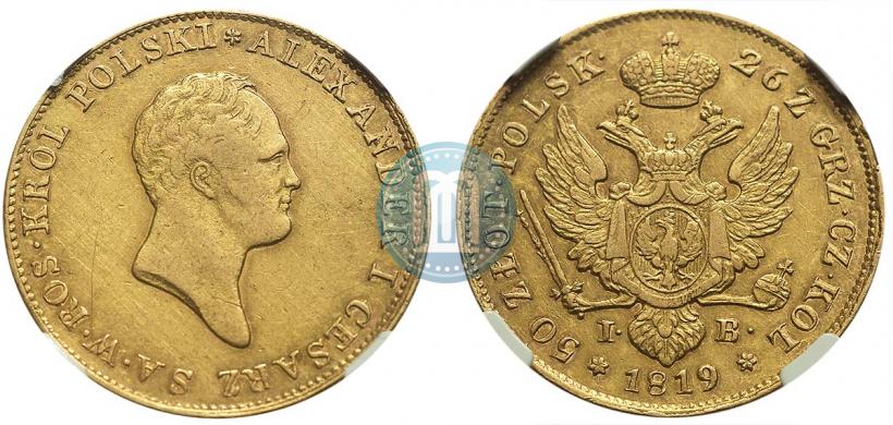 Picture 50 złotych 1819 year IB 