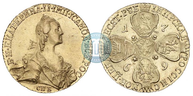 Picture 10 roubles 1769 year СПБ 