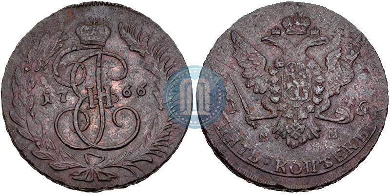 Picture 5 kopecks 1766 year ММ 
