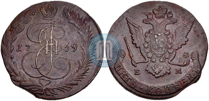 Picture 5 kopecks 1769 year ЕМ 
