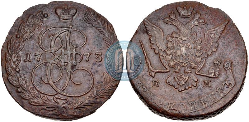 Picture 5 kopecks 1773 year ЕМ 