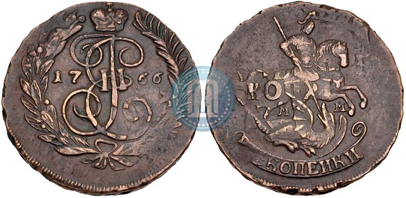Picture 2 kopecks 1766 year ММ 