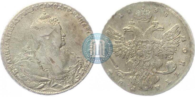 Picture 1 rouble 1738 year  "Moscow type"