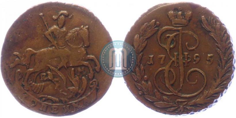 Picture 1 kopeck 1795 year ЕМ 