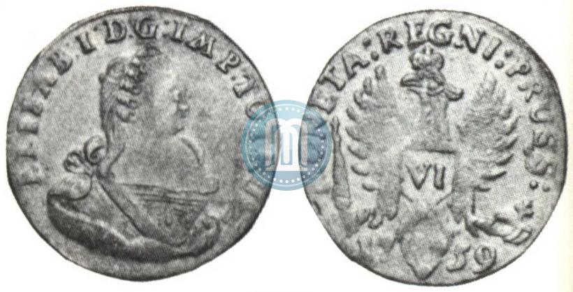 Picture 6 groszy 1759 year  
