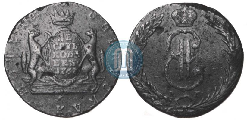 Фото 10 копеек 1767 года КМ 