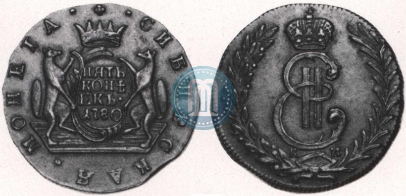 Picture 5 kopecks 1780 year КМ 