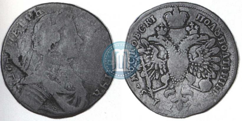 Picture Polupoltinnik 1713 year G "Portrait by S. Gouin"