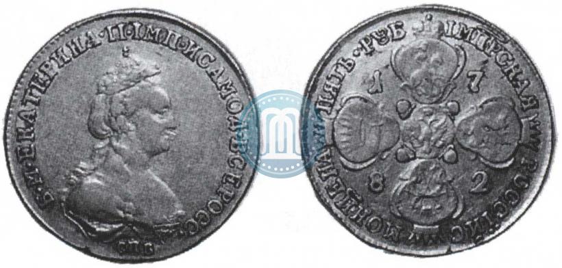 Picture 5 roubles 1782 year СПБ 
