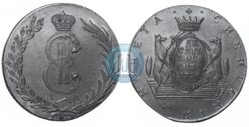 Picture 10 kopecks 1775 year КМ 