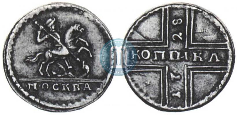Picture 1 kopeck 1728 year МОСКВА 