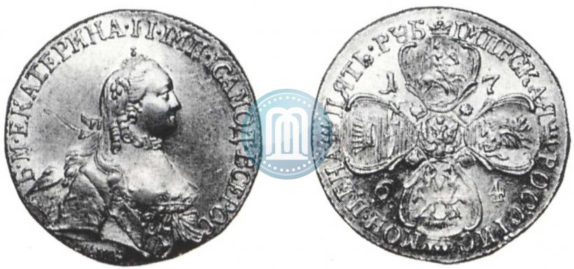 Picture 5 roubles 1764 year СПБ 