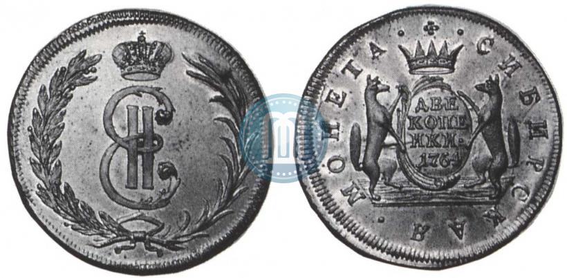 Picture 2 kopecks 1764 year  