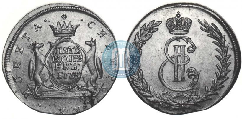 Фото 5 копеек 1773 года КМ 