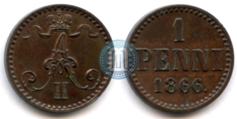 Picture 1 penni 1866 year  