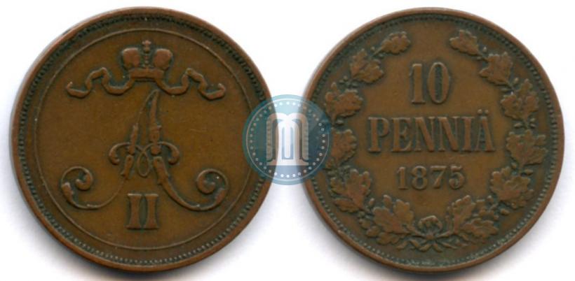 Picture 10 pennia 1875 year  