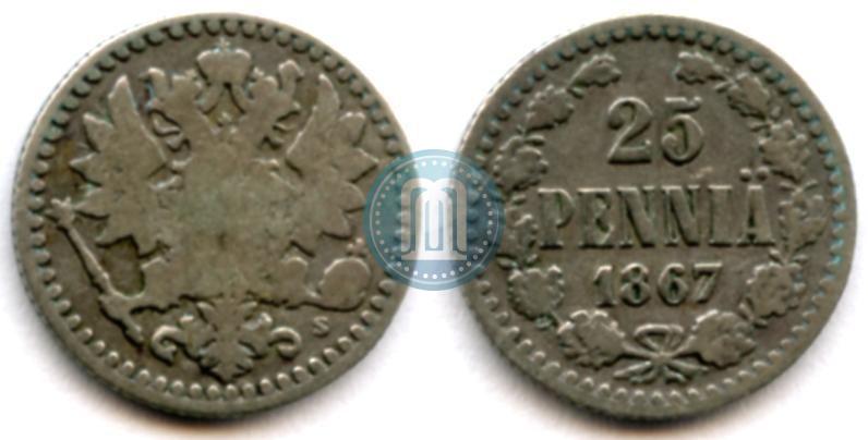 Фото 25 пенни 1867 года S 