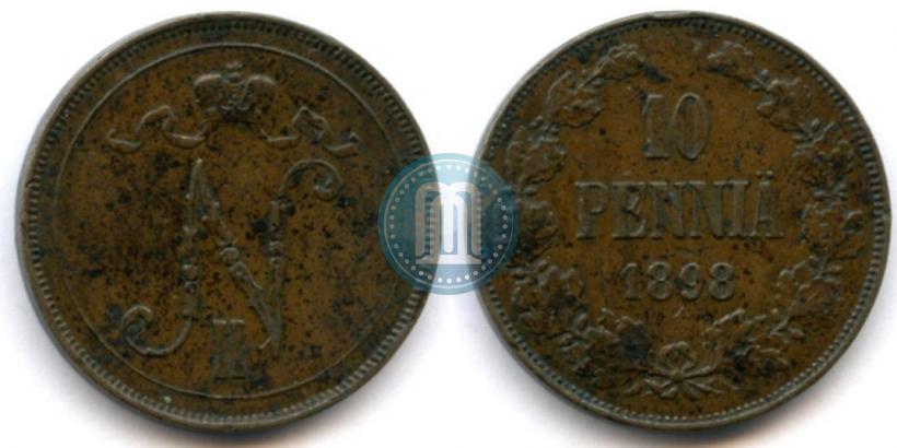 Фото 10 пенни 1898 года  