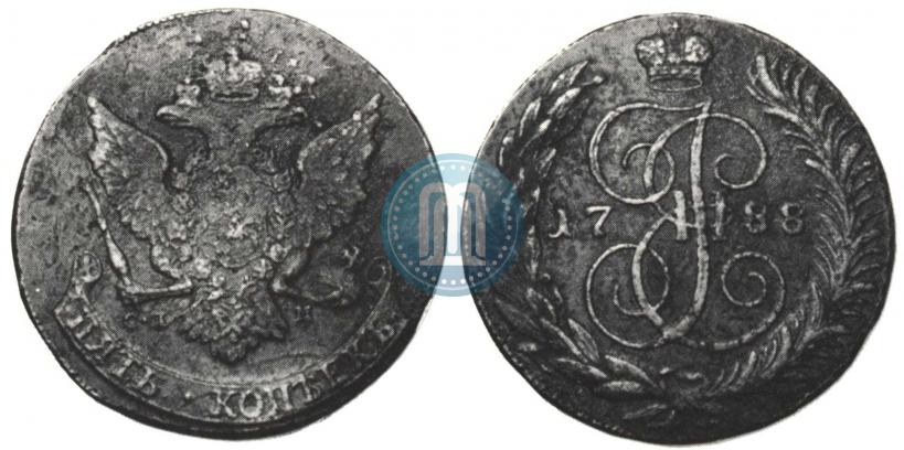 Фото 5 копеек 1788 года СПМ 