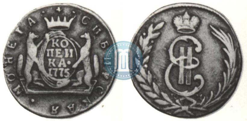 Фото 1 копейка 1775 года КМ 