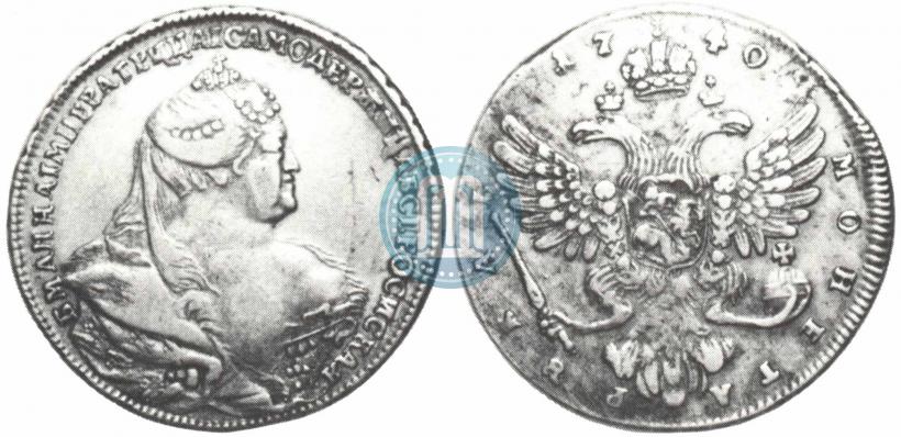 Picture 1 rouble 1740 year  "Moscow type"