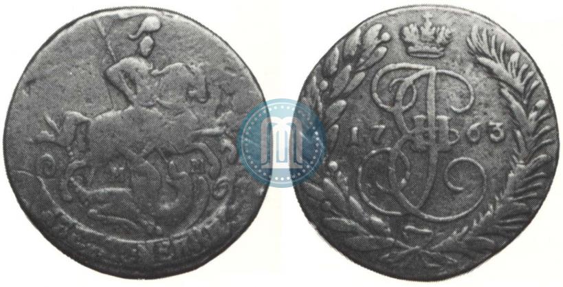Фото 2 копейки 1763 года ММ 