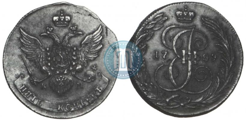 Picture 5 kopecks 1789 year КМ 